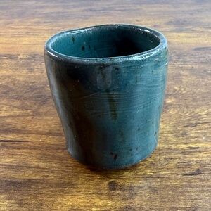 Handcrafted Teal Ceramic Vase